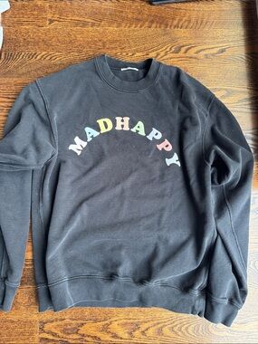 Madhappy Black Crewneck with Pastel Multicolor Logo